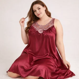Pure Silk Pajamas Night Dress for Fat Ladies