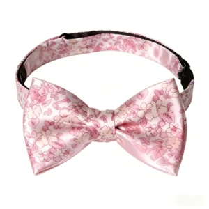 Quality Floral Pattern Silk Printed Self Bow Tie