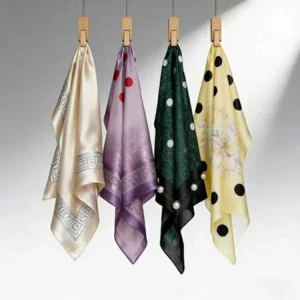 Screen Printed Paisley Dot Cotton Head Scarf