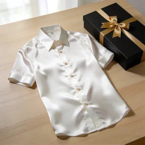 Short Sleeve Silk Shirt Mens Gift Edition