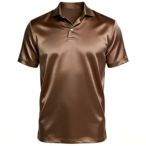 Silk Cotton Shirt Mens Custom Logo