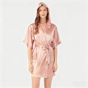 Silk Robe with Hood