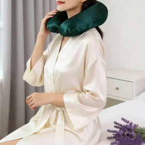 Silk Satin U Shape Neck Support Memory Foam Pillow