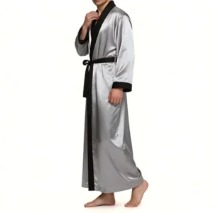 Silk Smoking Satin Robe Printed