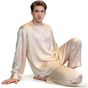 Soft Silk Long Sleeve Night Oversize T Shirt
