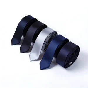 Solid 4cm Width Classic Silk Narrow Necktie