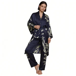 Straight-cut Embroidered Silk Robe