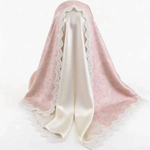 Stretch Satin Chiffon Printed Triangular Headscarf
