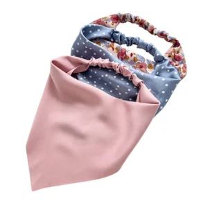 Stretch Satin Chiffon Printed Triangular Headscarf
