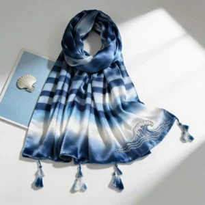 Trendy Infinity Head Scarf With Fringe