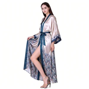 Washable Vintage Luxury Silk Kimono Robe