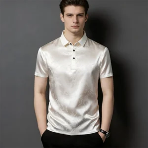 mens silk t shirt