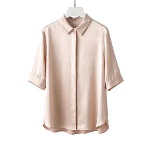 short sleeve silk shirt womens